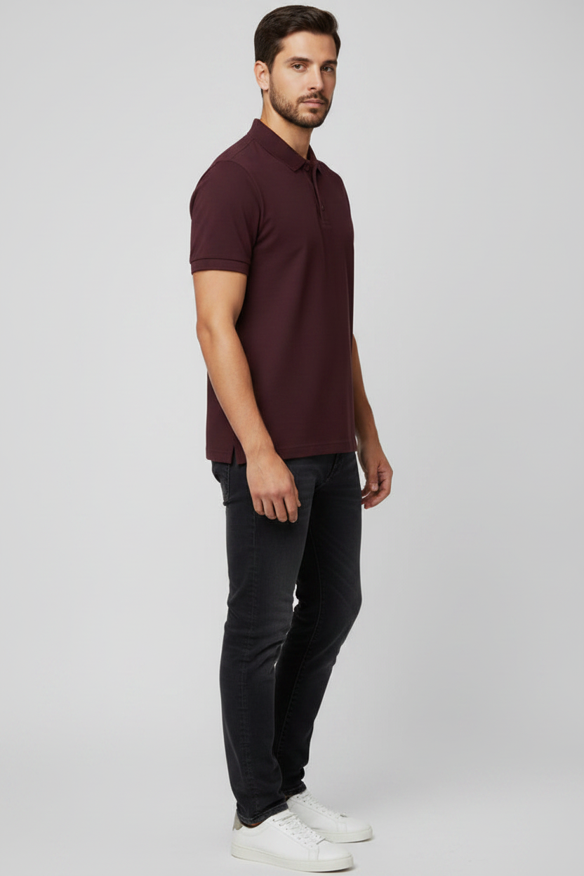 Right Side View – Maroon Polo