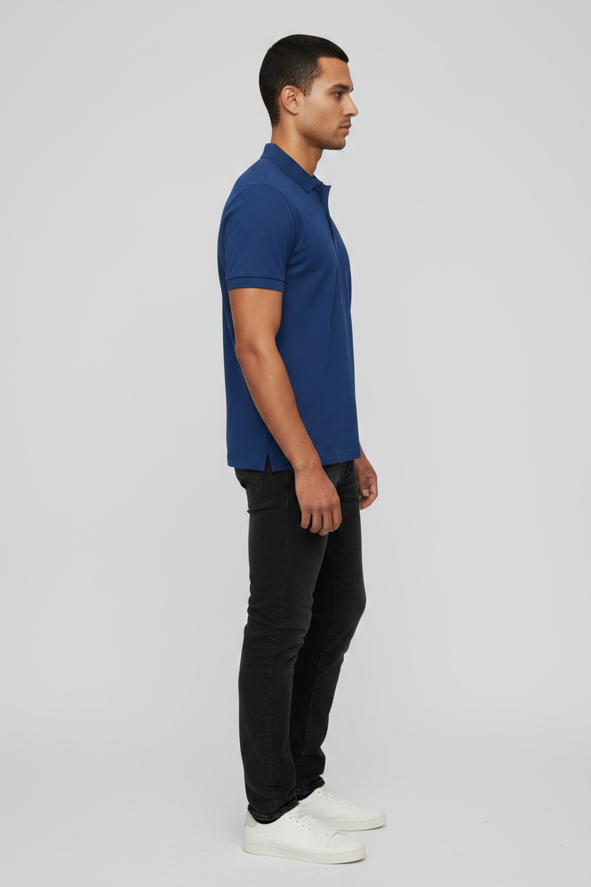 Right Side View – Royal Blue Polo