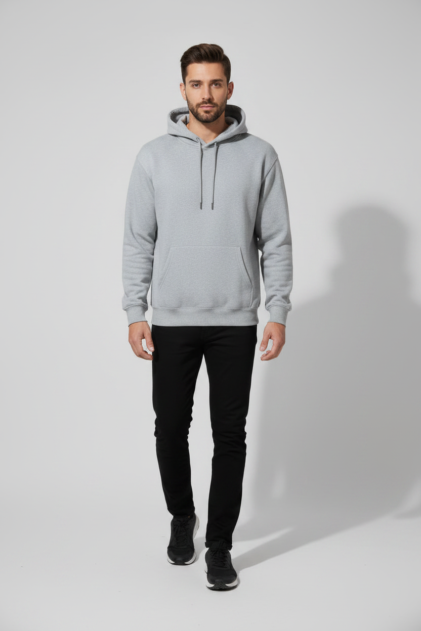 Stay Wild Hoodie Grey Melange – Walking Front