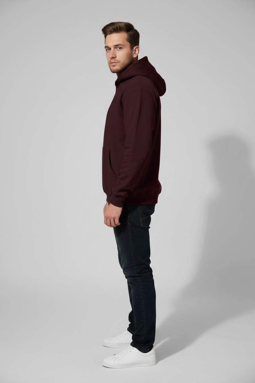 Stay Wild Hoodie Maroon – Right Side View