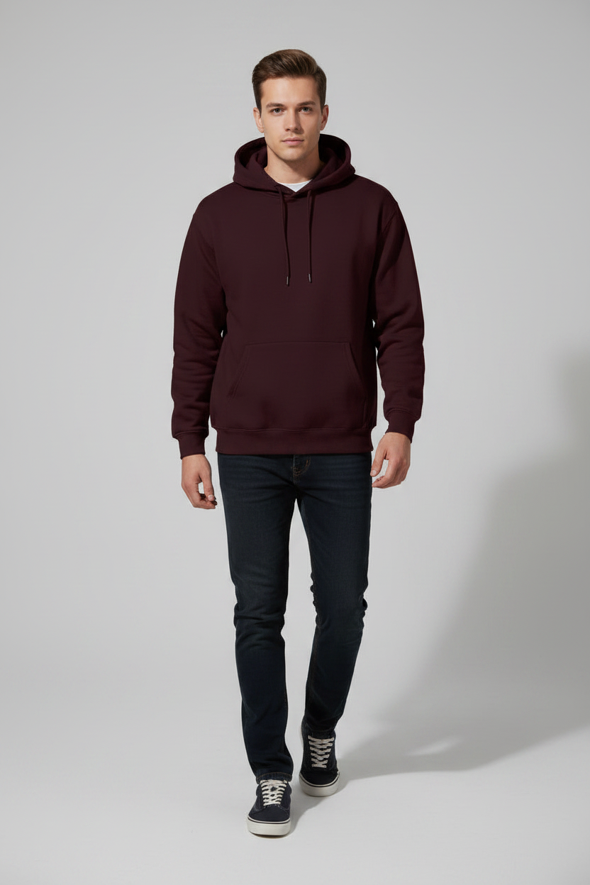 Stay Wild Hoodie Maroon – Walking Front