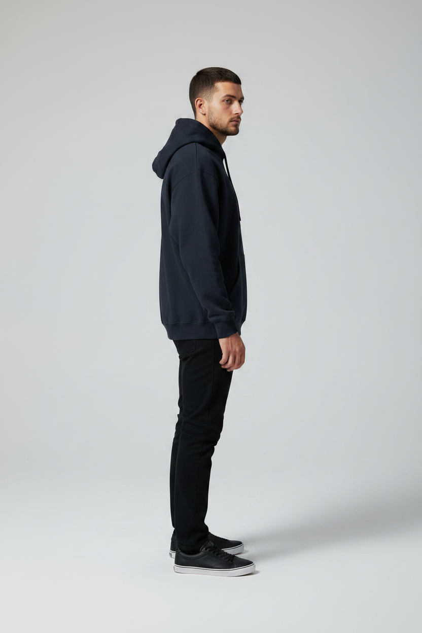 Stay Wild Hoodie Navy Blue – Right Side View