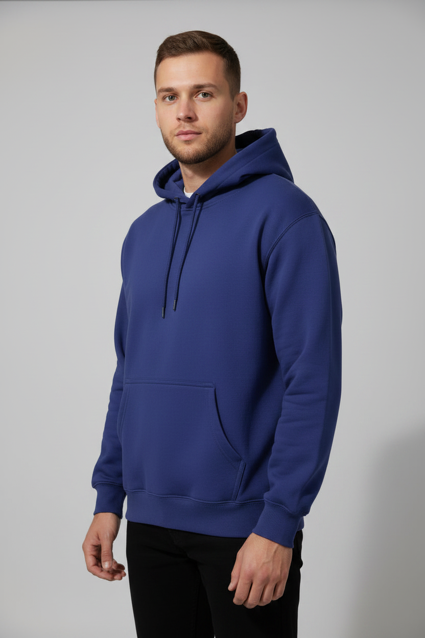 Stay Wild Hoodie Royal Blue – 45° Front Left