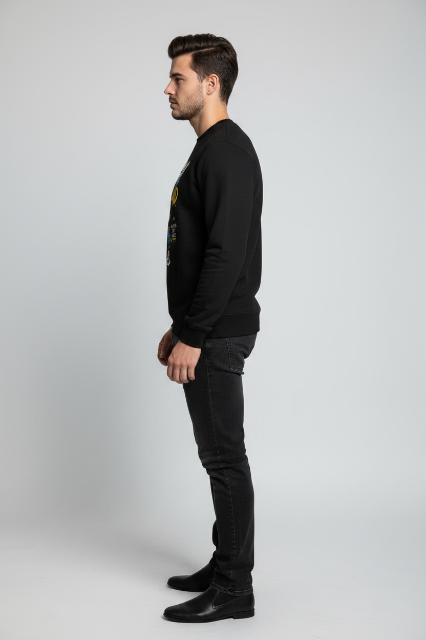 Stay Wild Sweatshirt Black – Left Side View