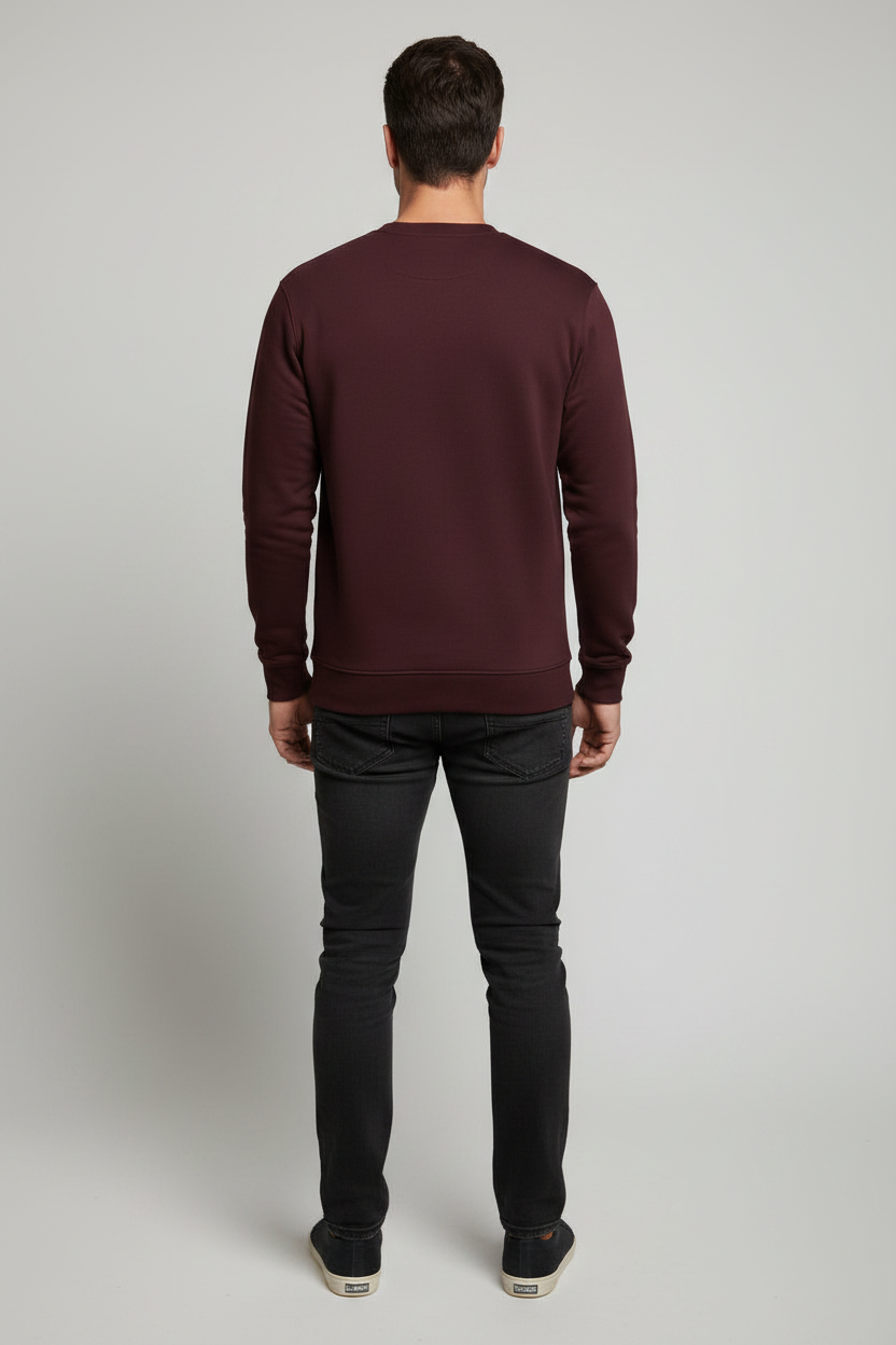 Stay Wild Sweatshirt Maroon – Back View