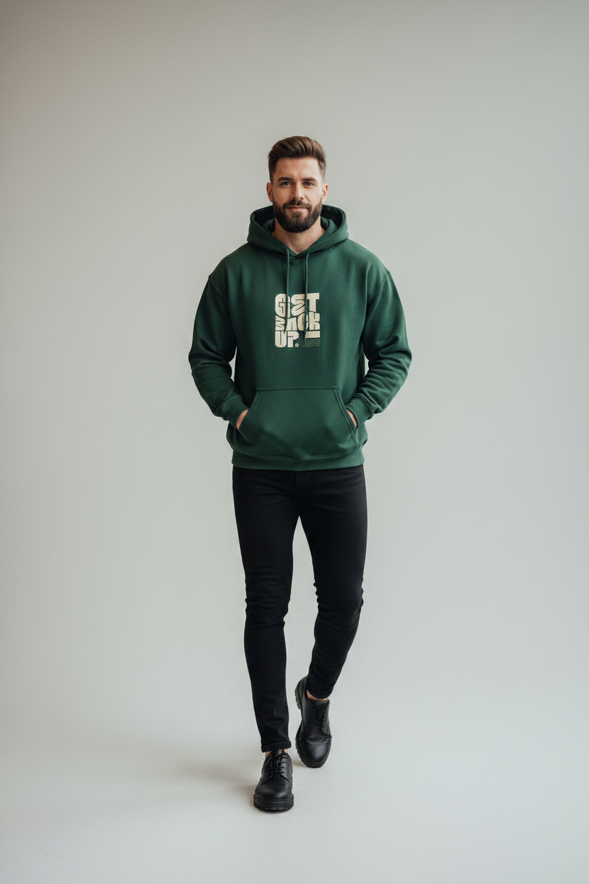 Walking Front Bottle Green