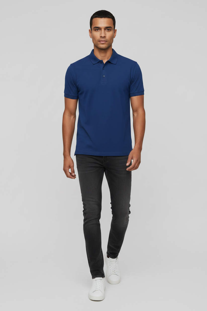 Walking Front – Royal Blue Polo